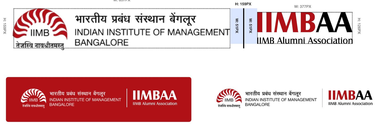 IIMBAA and IIM Bangalore co-branding lockups