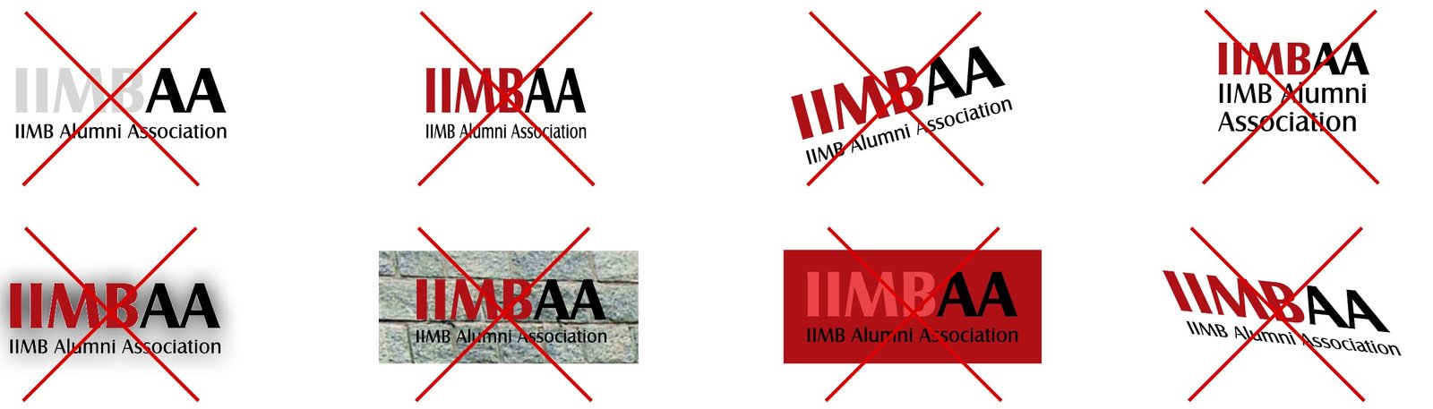 IIMBAA logo misuse examples