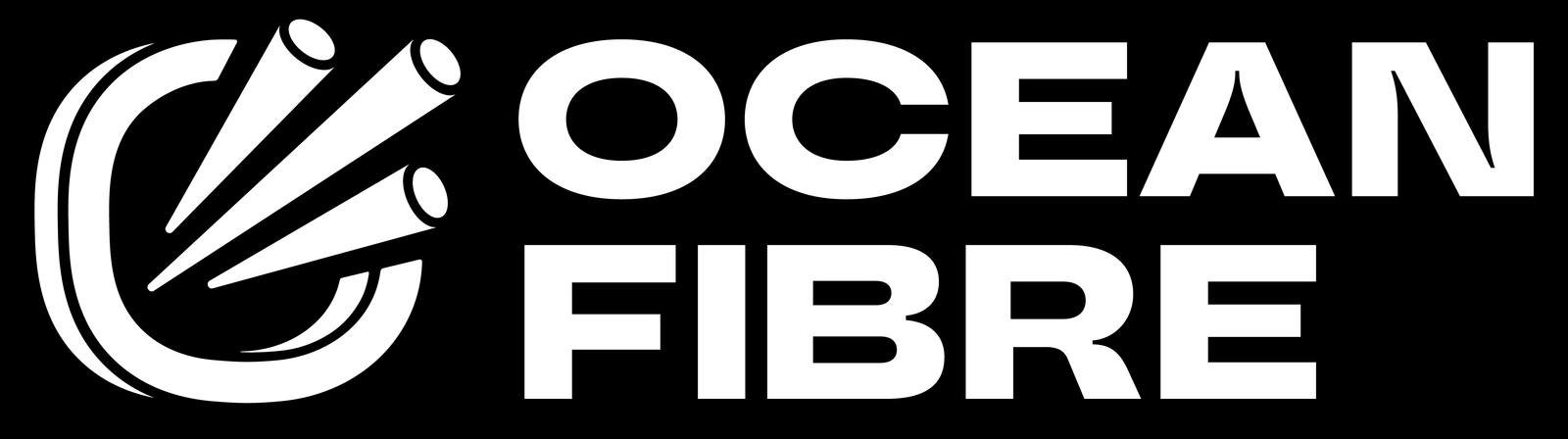 Oceanfibre logo in white