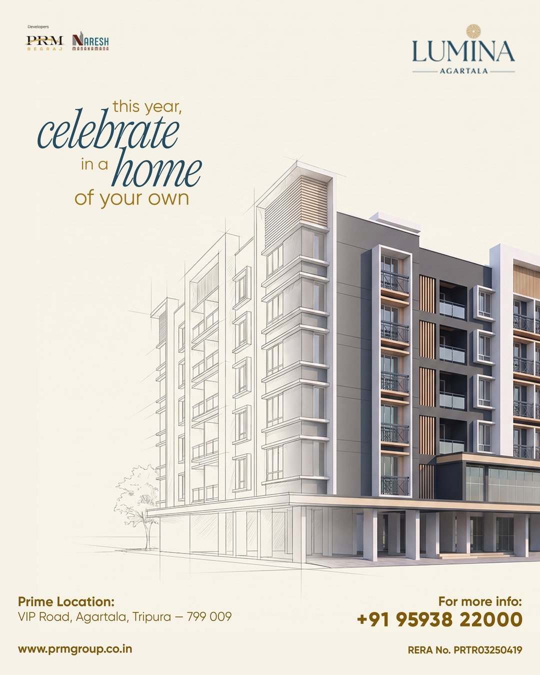 Lumina Agartala Post about celebrating a new home